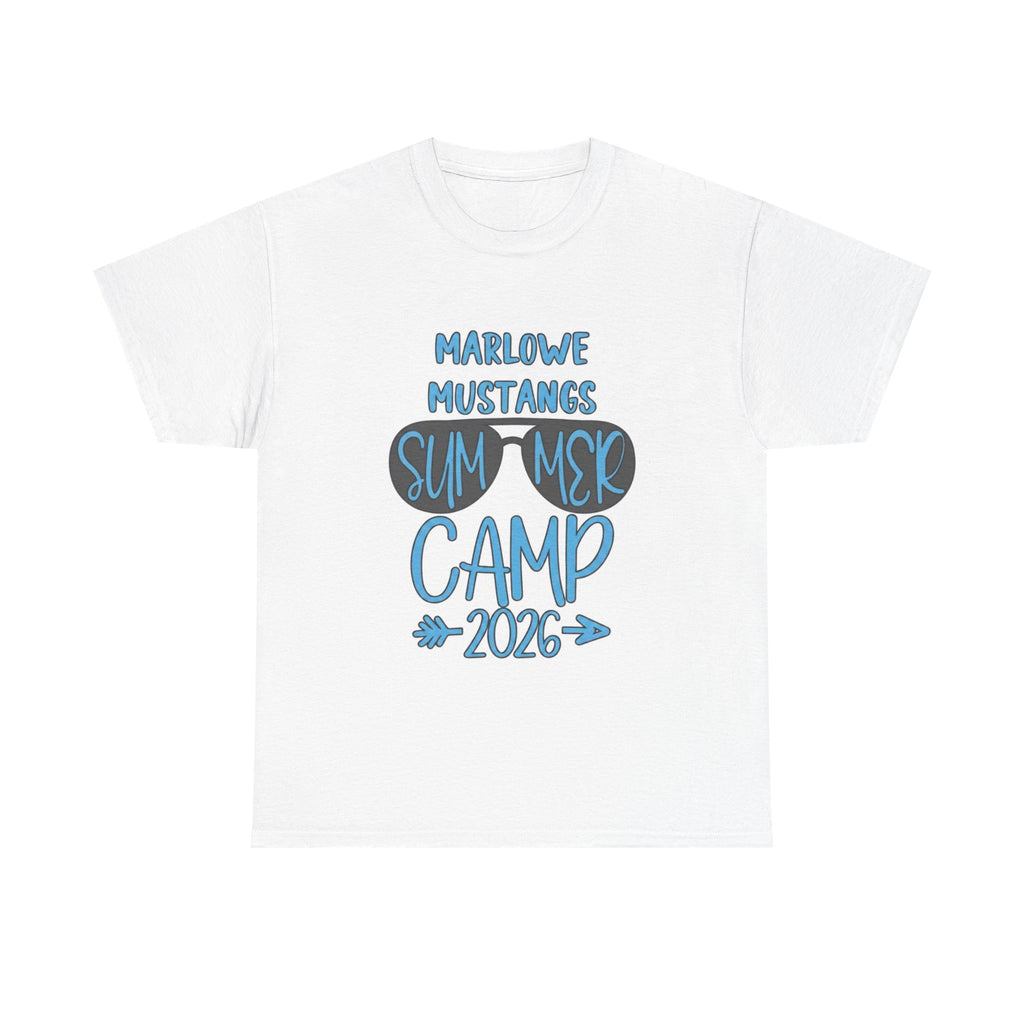Camp 2026 T-Shirt — Marlowe Mustangs Summer Camp Sunglasses Design