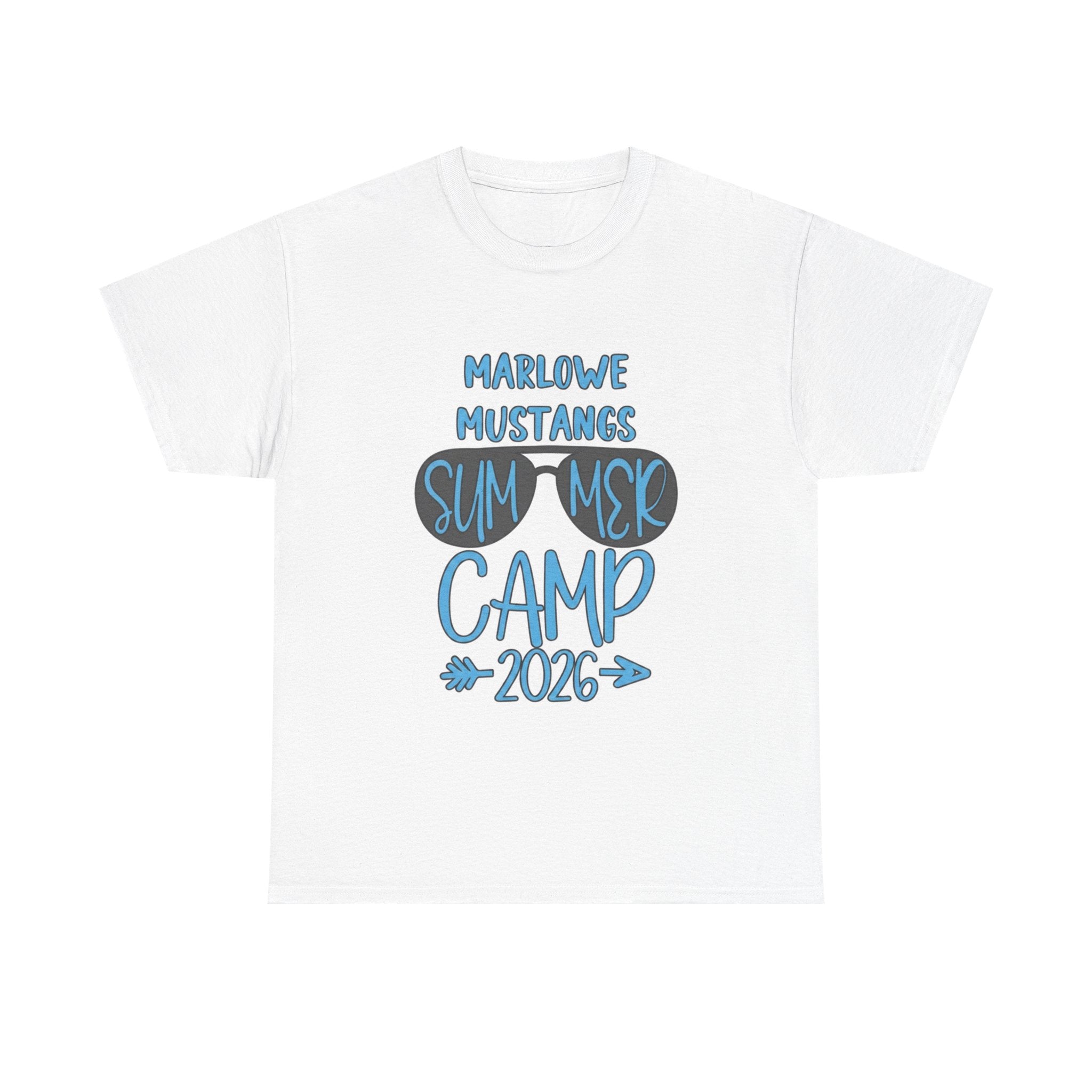 Camp 2026 T-Shirt — Marlowe Mustangs Summer Camp Sunglasses Design