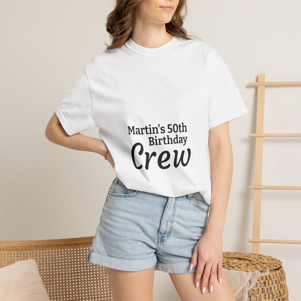 Birthday Crew T‑Shirt — Personalized "Martin's 50th Birthday Crew" Party Tee