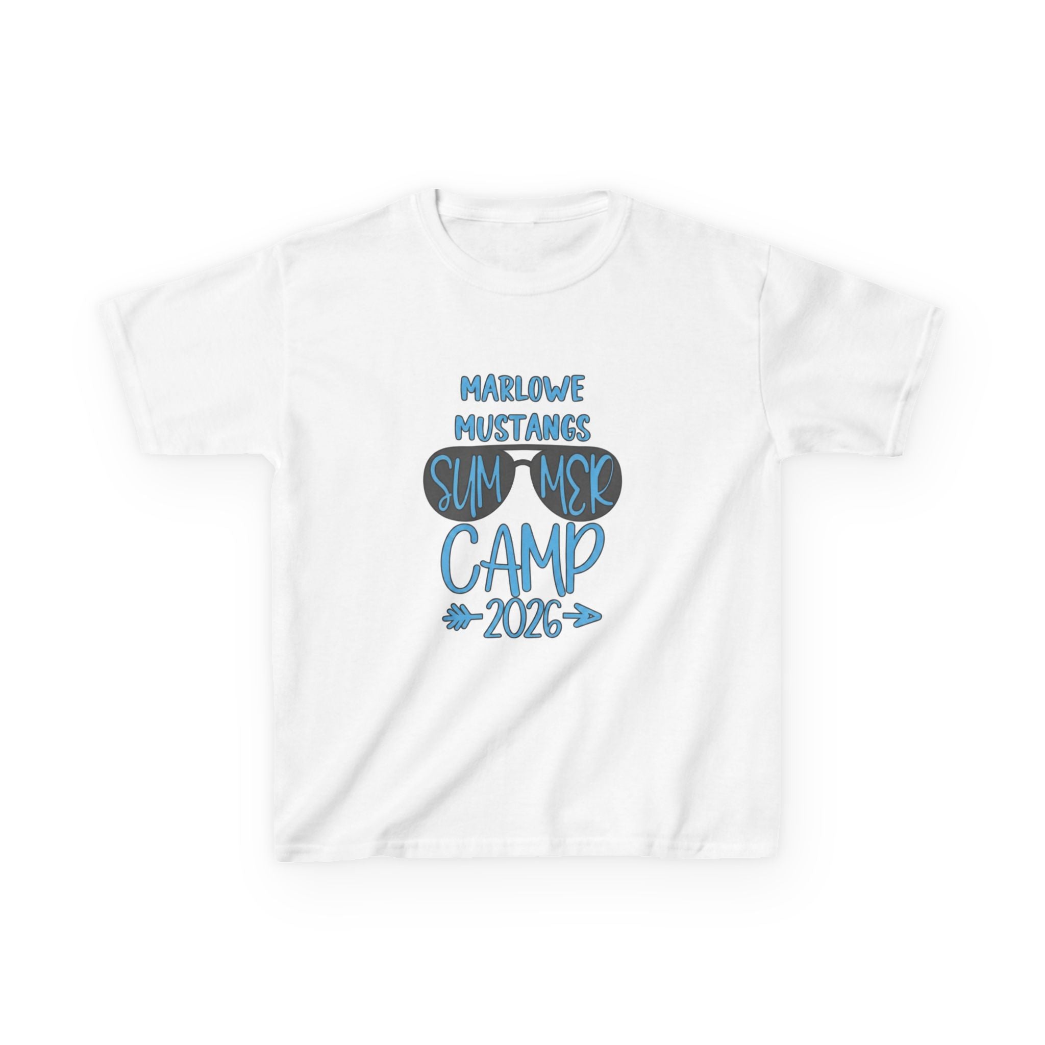 Kids Camp T-Shirt — "Marlowe Mustangs Summer Camp 2026"