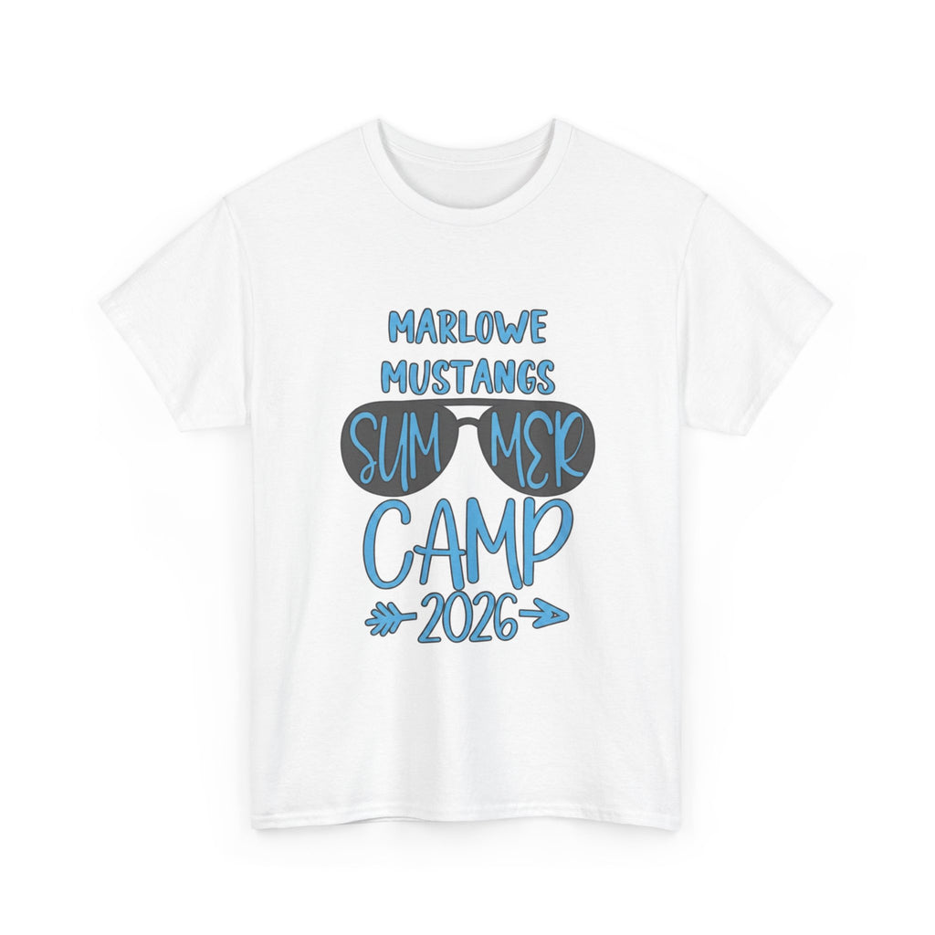 Camp 2026 T-Shirt — Marlowe Mustangs Summer Camp Sunglasses Design